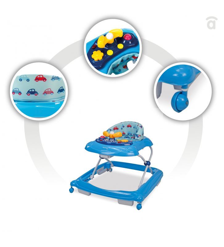Asalvo Baby Walker Cars | Interactive Baby Walker with Activity Tray