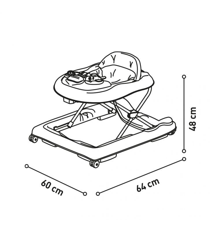 Asalvo Baby Walker Cars | Interactive Baby Walker with Activity Tray