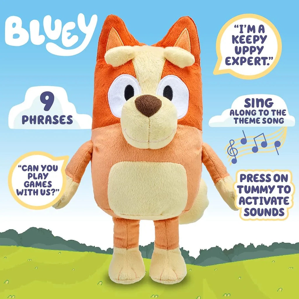 Talking Bingo Bluey Talking Bingo Plush – 30cm Soft Toy with 9 Phrases