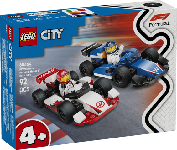 LEGO F1 Williams Racing & Haas F1 Race Cars 60464