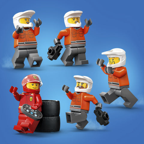 LEGO F1 Pit Stop & Pit Crew with Ferrari Car 60443