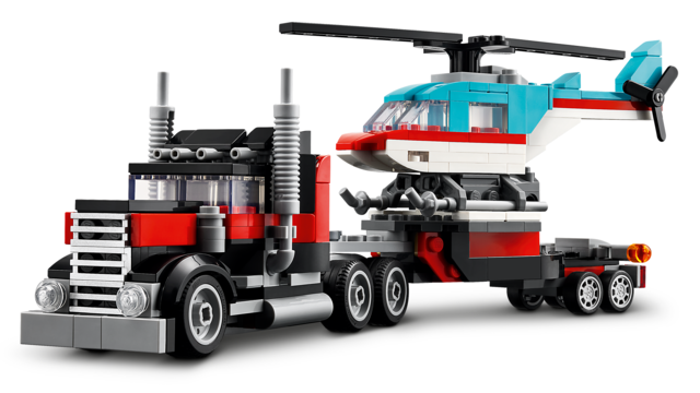 LEGO Flatbed Truck with Helicopter 31146