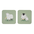 Woolly Sheep Coasters - 4 Pack One Size in Green - Flemings Department Store
