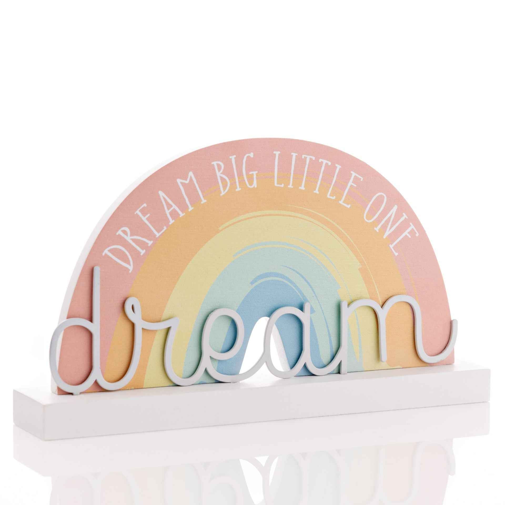 PETIT CHERI RAINBOW PLAQUE "DREAM BIG LITTLE ONE"
