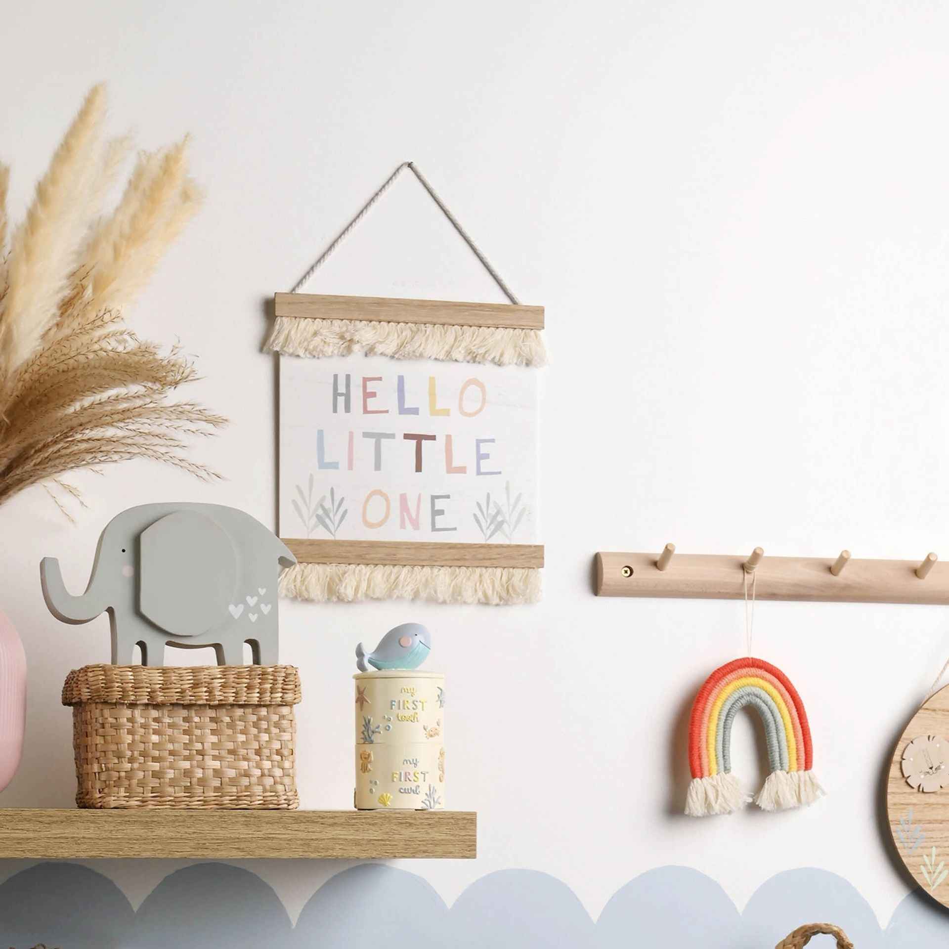 PETIT CHERI HANGING PENDANT "HELLO LITTLE ONE" 23CM