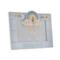 PETIT CHERI WOODEN PHOTO FRAME MACRAME RAINBOW BOY 6" X 4"