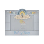 PETIT CHERI WOODEN PHOTO FRAME MACRAME RAINBOW BOY 6" X 4"