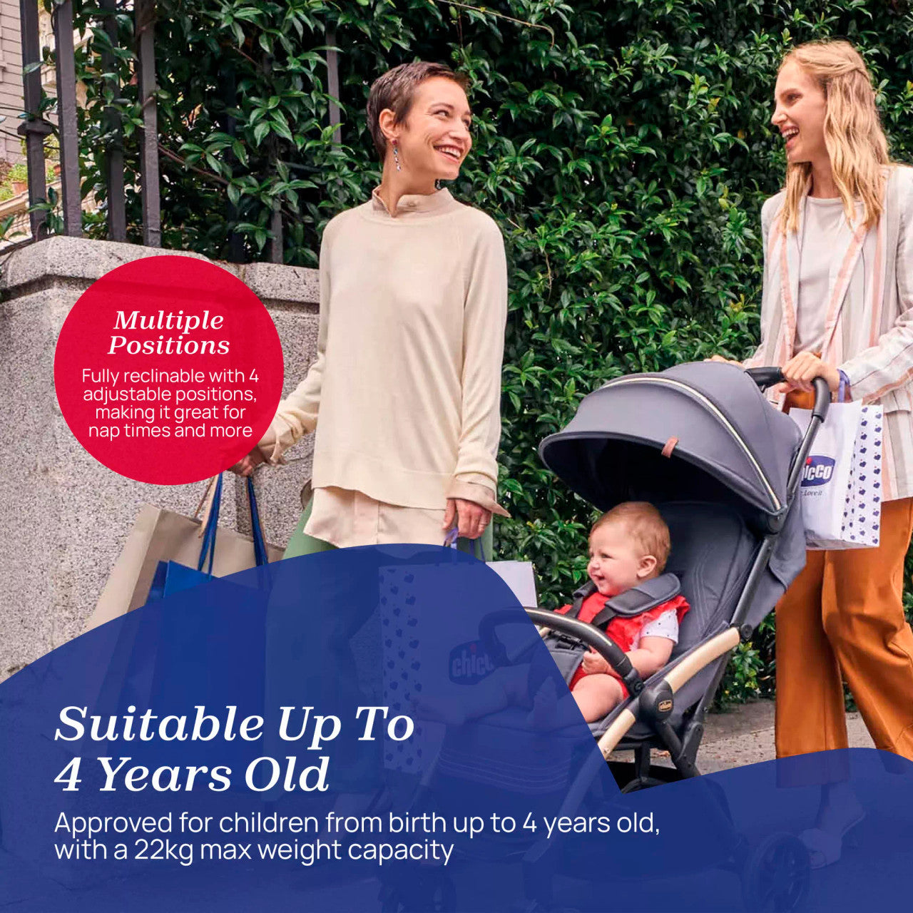 Chicco Goody XPlus Stroller – Black Compact Folding Pushchair