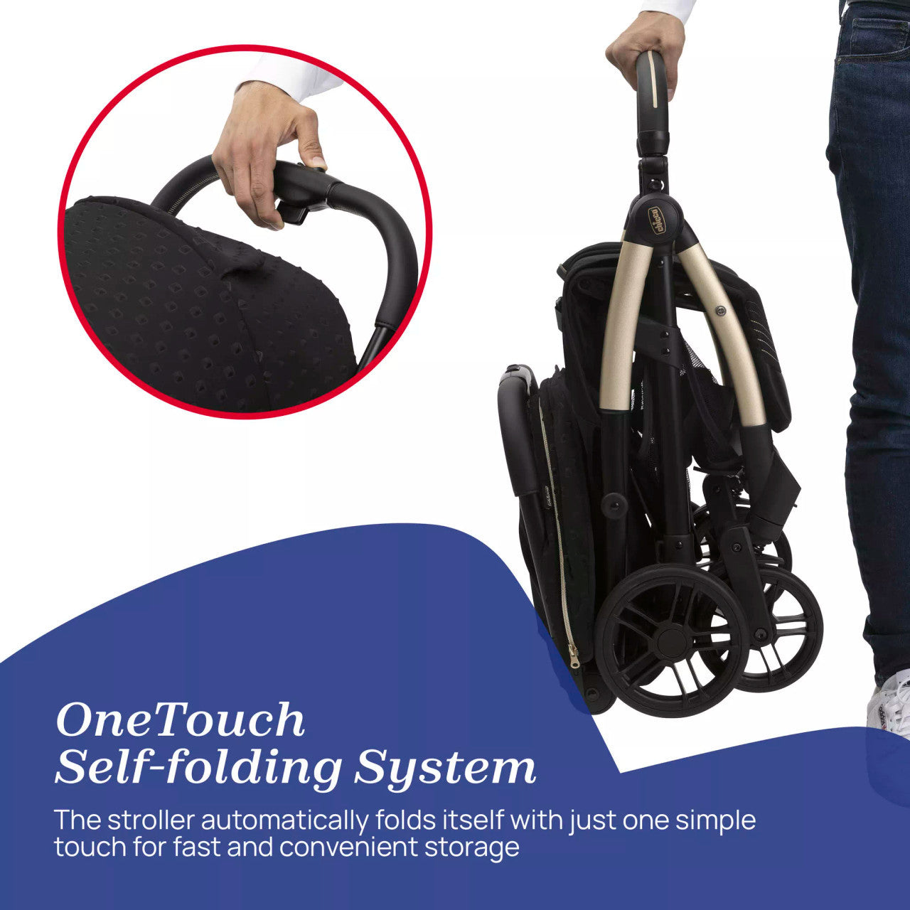 Chicco Goody XPlus Stroller – Black Compact Folding Pushchair