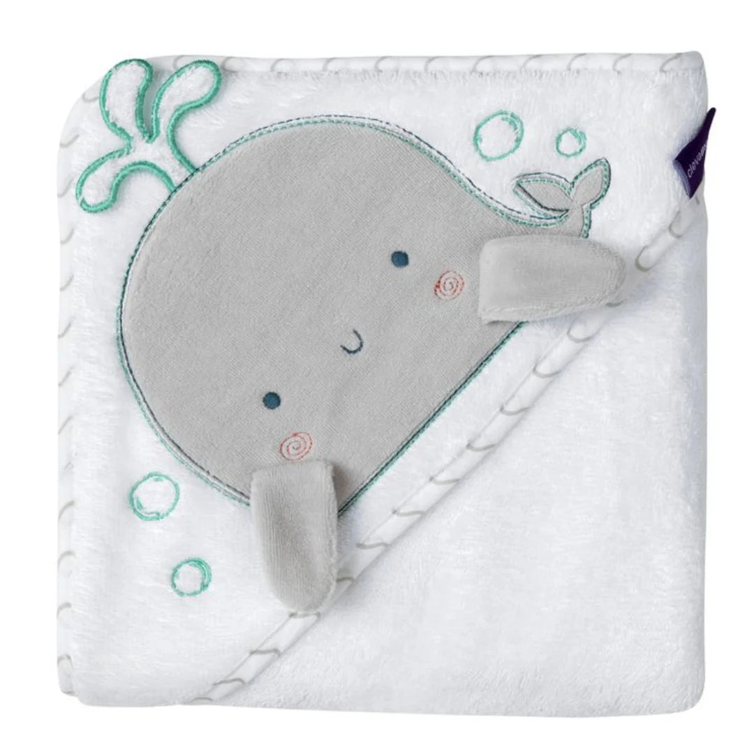 Clevamama Apron Baby Bath Towel – Soft Hooded Towel, Many Designs