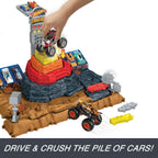 Hot Wheels Monster Trucks Arena Smashers Bone Shaker Ultimate Crush Yard Playset