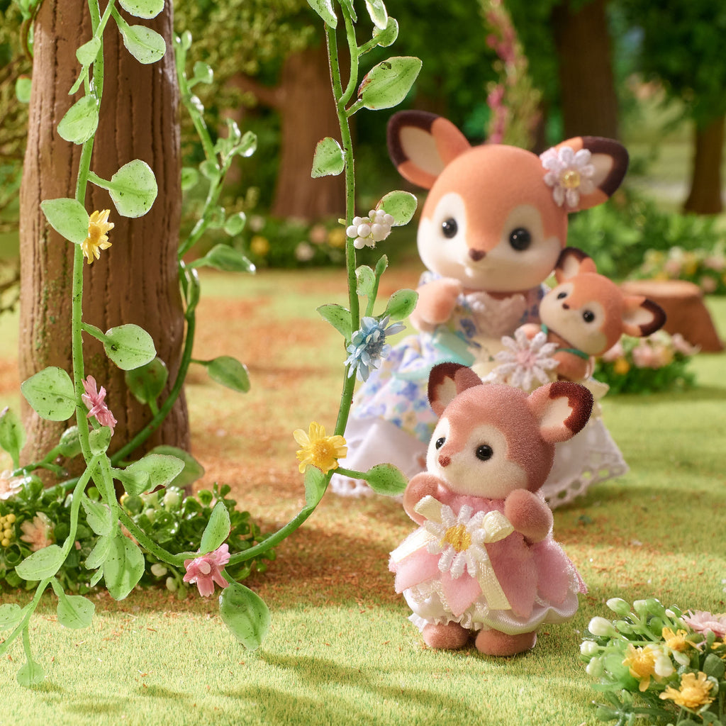 Sylvanian Families Deer Babies - Floral Swing Set - image 8
