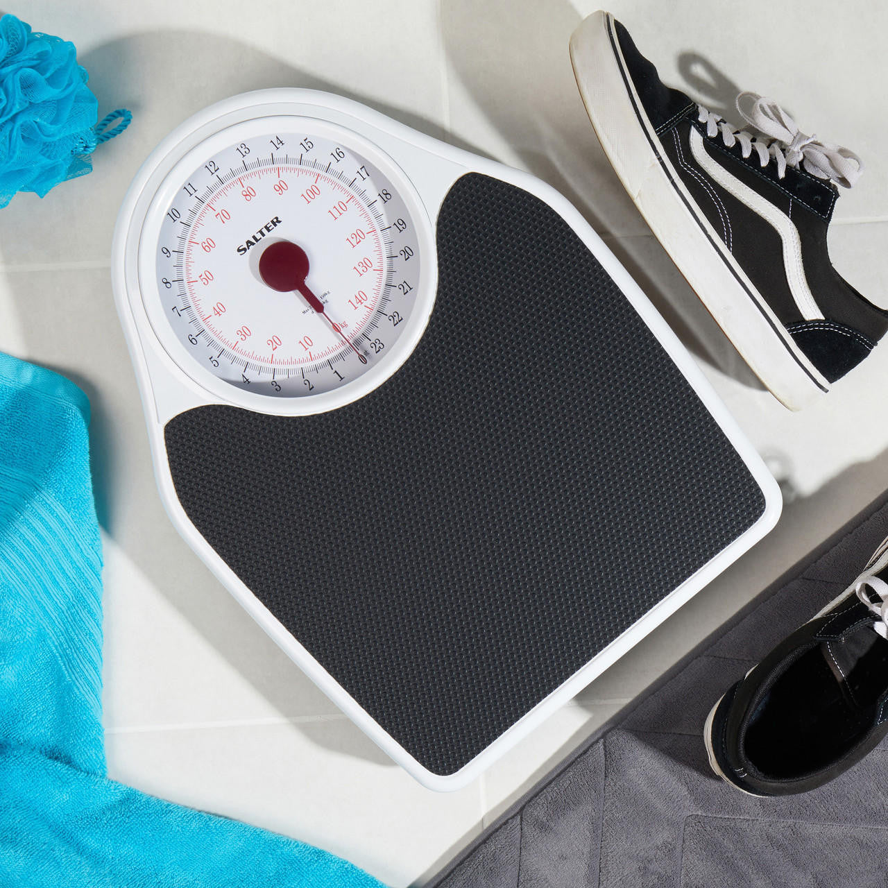 Doctor Style Mechanical Bathroom Scale - White - Flemings Department Store