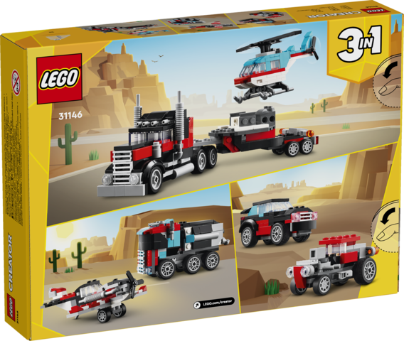 LEGO Flatbed Truck with Helicopter 31146