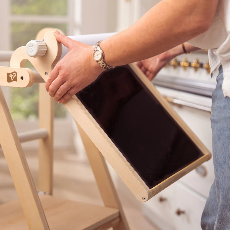 Easel Accessory Wooden Hook Over | 2-in-1 Blackboard & Paper Roll