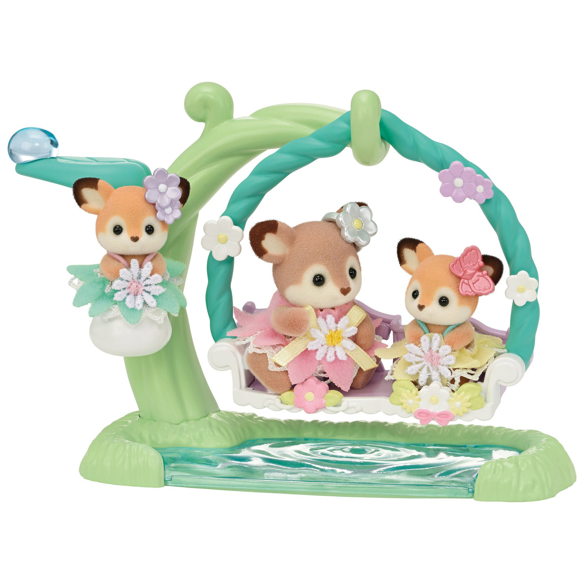 Sylvanian Families Deer Babies - Floral Swing Set