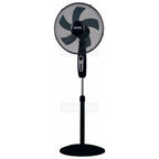 Crystal Home Air Comfort 40cm Pedestal Fan in Black - full view