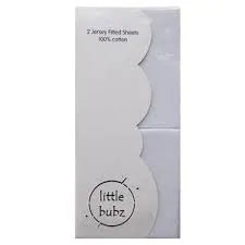 LittleBubz 2 Pack Jersey Fitted Cot Sheets | 100% Cotton