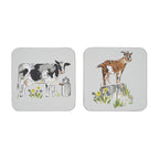 Portman Farm Coasters - 4 Pack One Size in Grey - Flemings Department Store