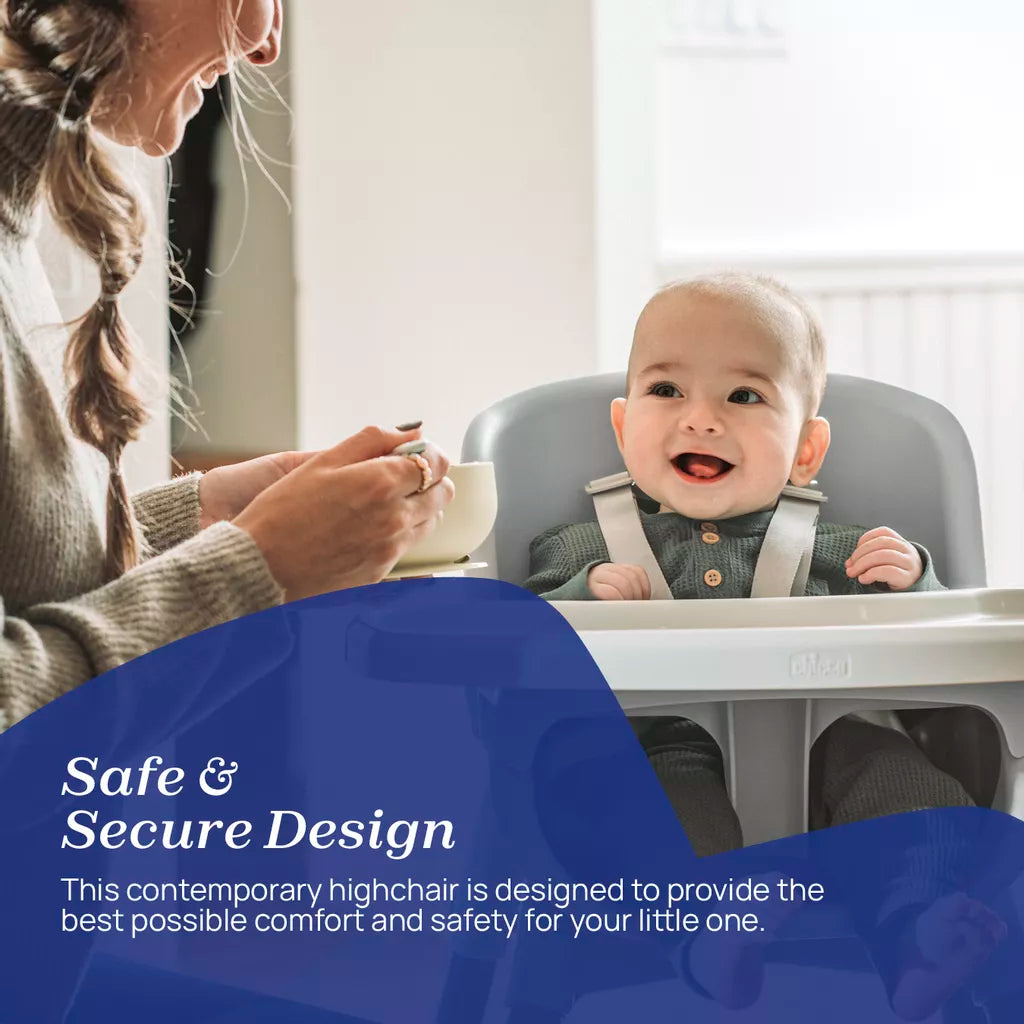Chicco Zest 3-in-1 Folding Highchair – Moon Grey High Chair