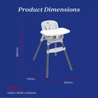Chicco Zest 3-in-1 Folding Highchair – Moon Grey High Chair