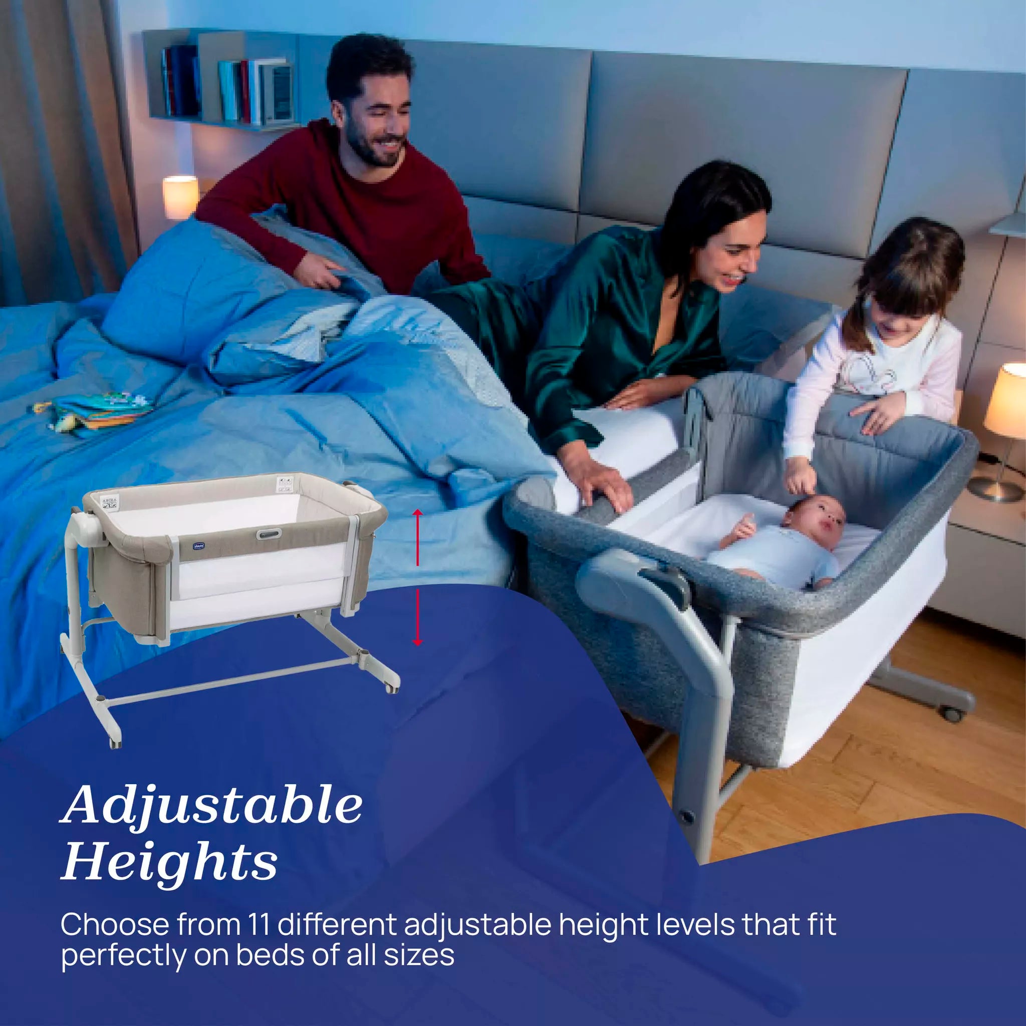 Chicco Next2Me Magic Evo Bedside Crib – Co-Sleeper Crib for Newborns