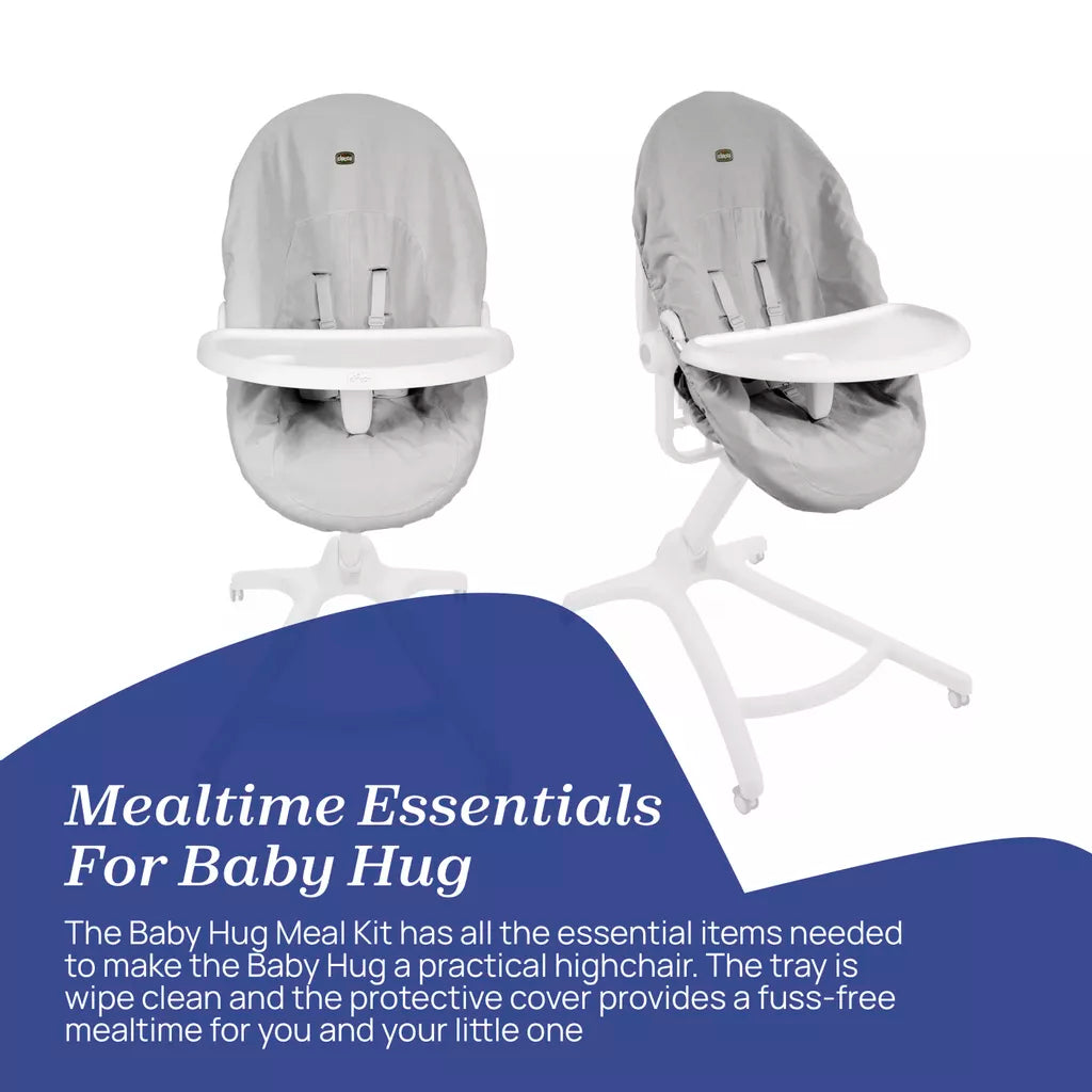 Chicco Baby Hug 4-in-1 Meal Kit – Highchair Tray and Seat Cover Set