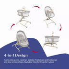 Chicco Baby Hug 4-in-1 Armonia – Crib, Recliner, Highchair & First Chair