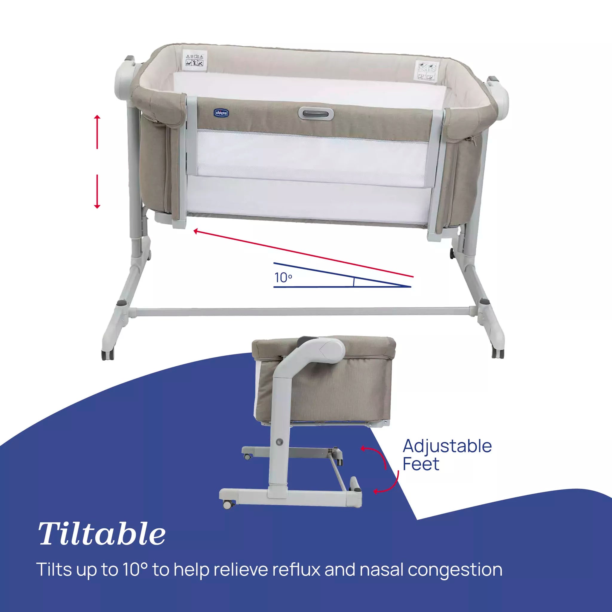 Chicco Next2Me Magic Evo Bedside Crib – Co-Sleeper Crib for Newborns