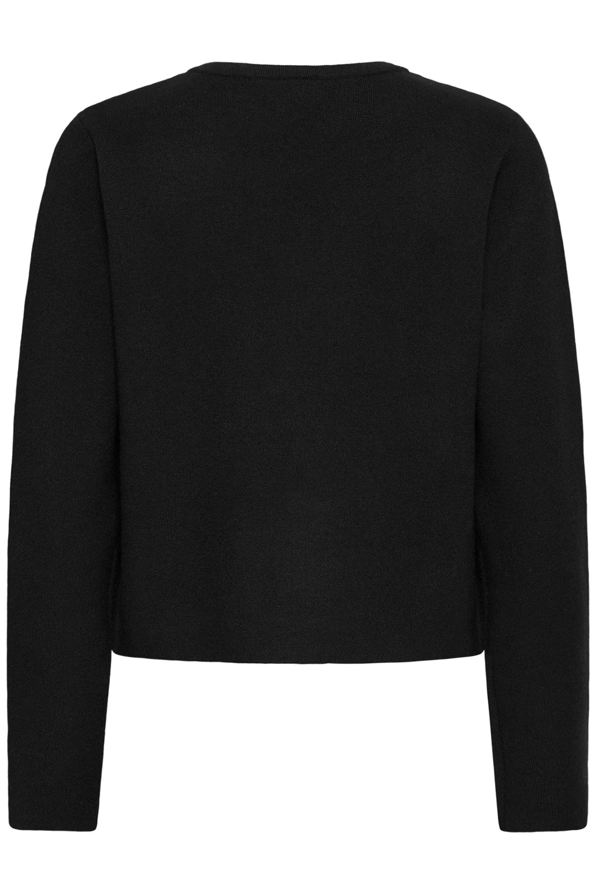 Fransa FRSALLY Meteorite Black Cardigan | Bow-Tie Knit Layer