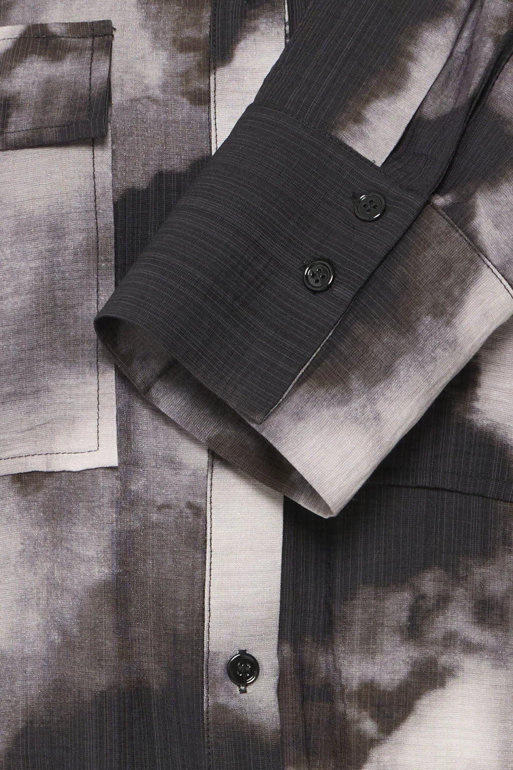 Fransa Lainey shirt in pumicestone ghost – shacket style with elasticated hem, patch pockets, and button front