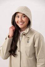 Lighthouse - Hallie Coat (Clay) | Waterproof Cotton-Rich Raincoat