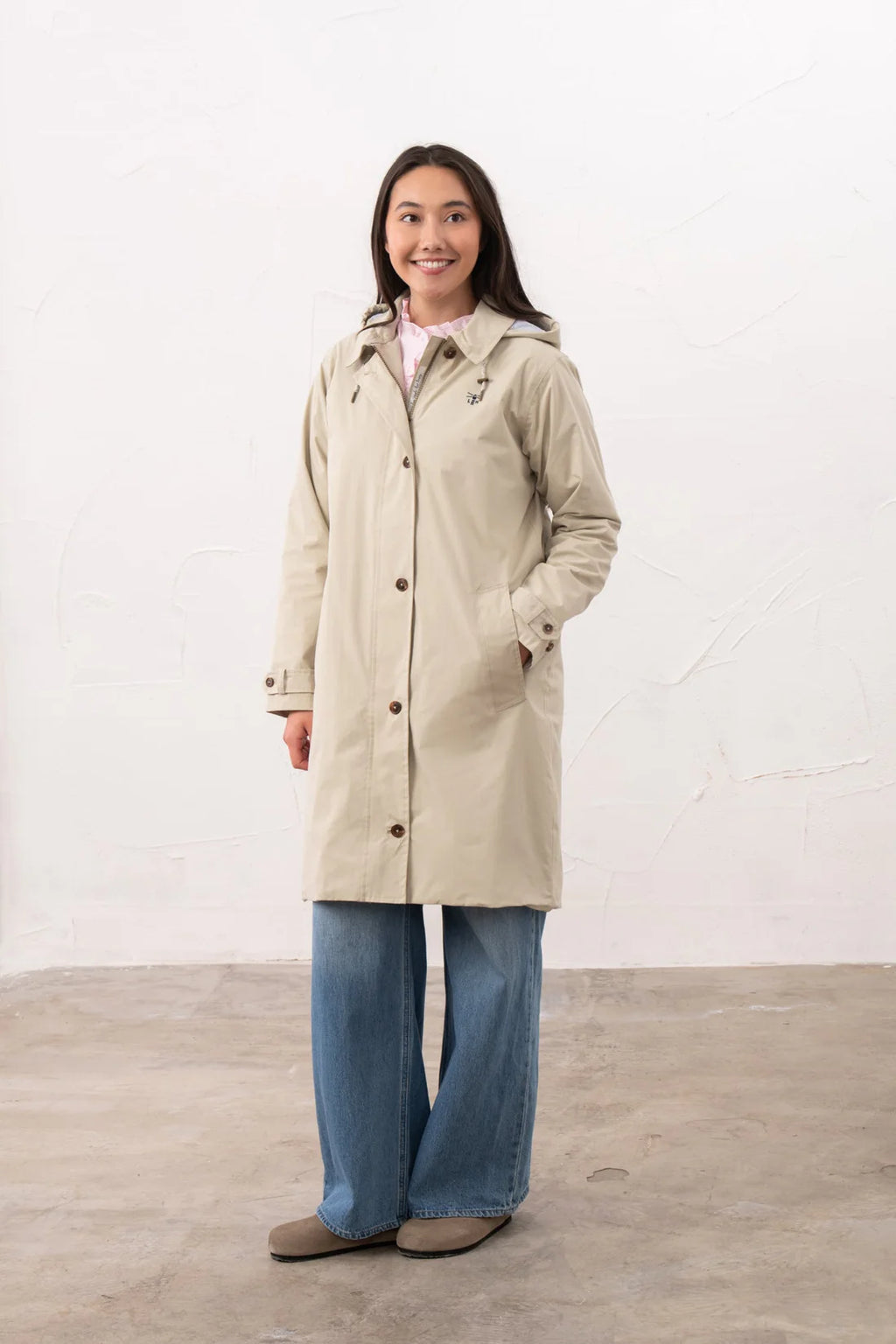 Lighthouse - Hallie Coat (Clay) | Waterproof Cotton-Rich Raincoat