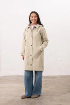 Lighthouse - Hallie Coat (Clay) | Waterproof Cotton-Rich Raincoat