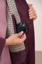 Ladies Harper Trench Coat - Damson