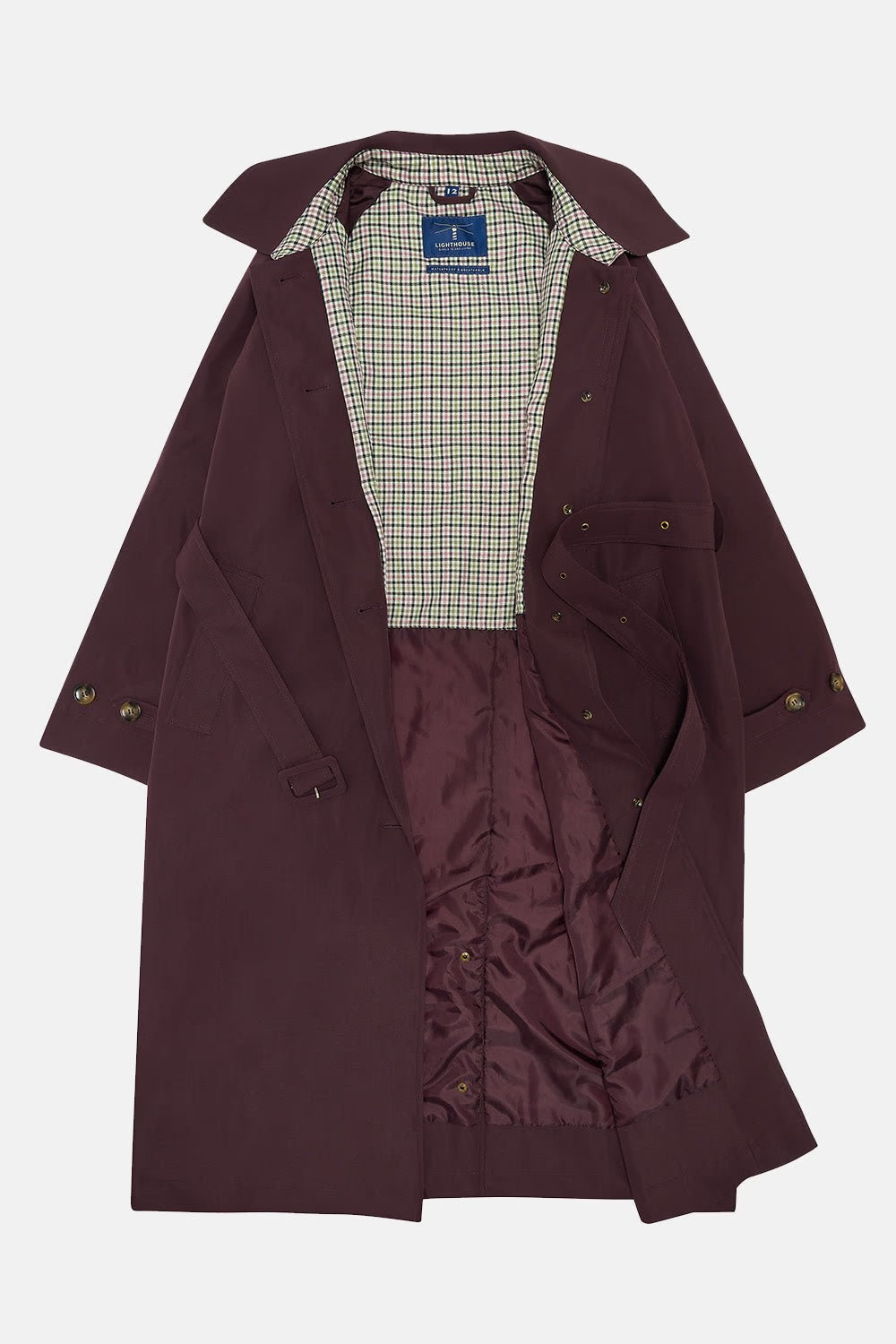 Ladies Harper Trench Coat - Damson