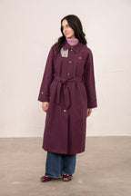 Ladies Harper Trench Coat - Damson