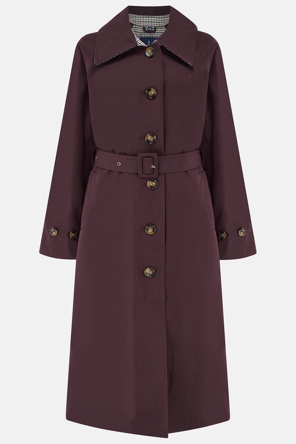 Ladies Harper Trench Coat - Damson