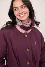 Ladies Harper Trench Coat - Damson