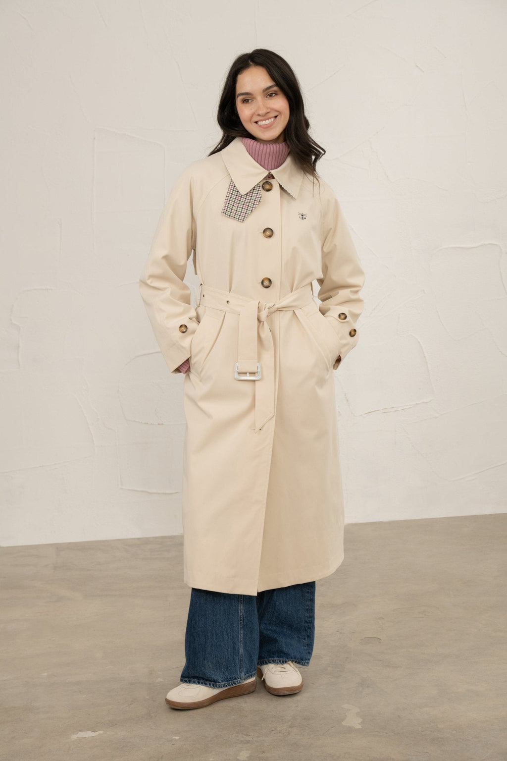 Harper Trench Coat Stone - image 3