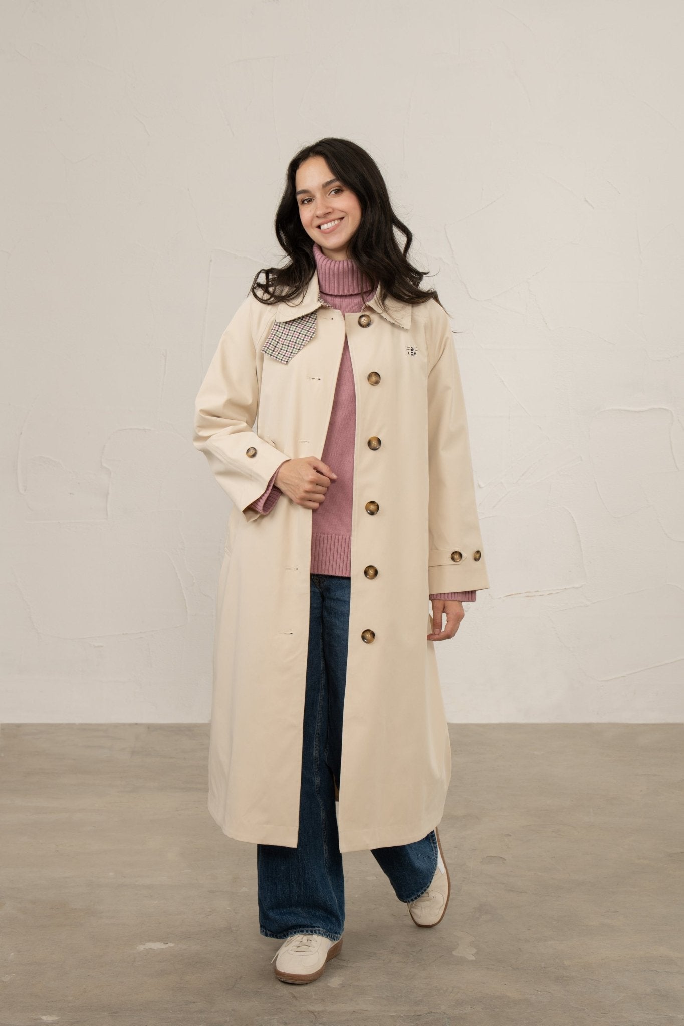 Harper Trench Coat Stone - image 1