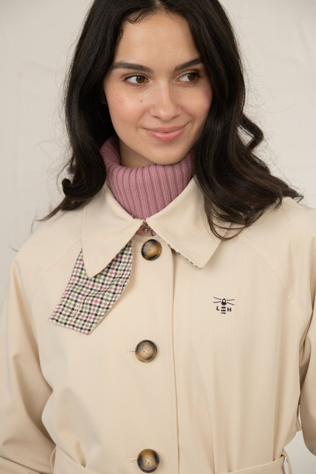 Harper Trench Coat Stone - image 4