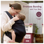 Momcozy 3-in-1 Cotton Baby Carrier – Soft Newborn Baby Carrier