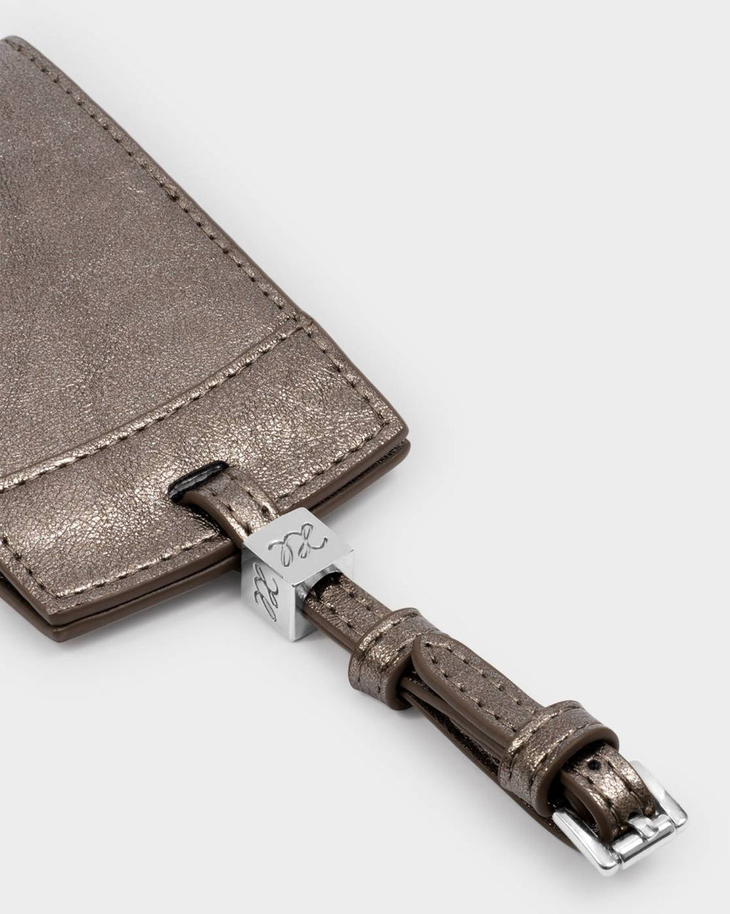 Luggage Tag 'The World Is Your Oyster' in Pewter