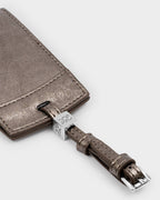 Luggage Tag 'The World Is Your Oyster' in Pewter