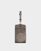 Luggage Tag 'The World Is Your Oyster' in Pewter