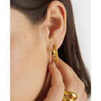 Hera Waterproof Gold Hoop Earrings - image 2