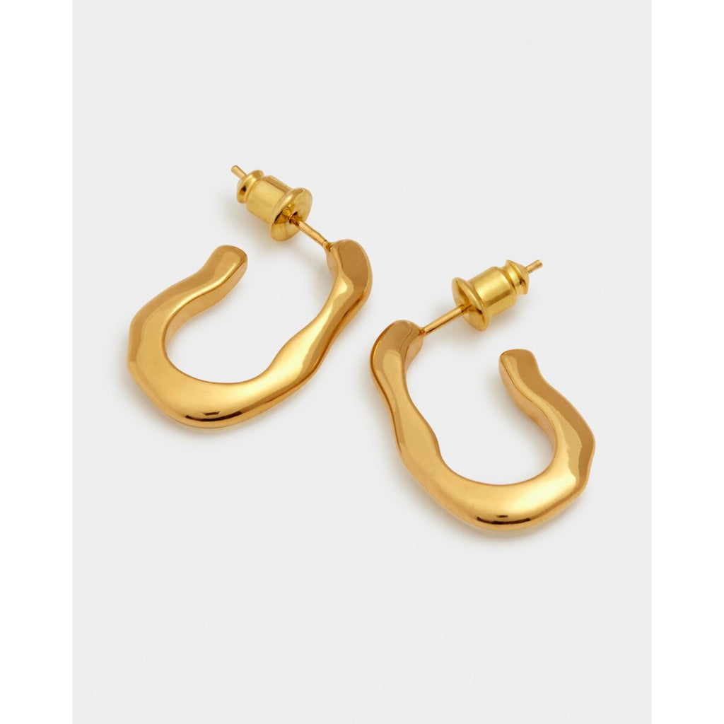 Hera Waterproof Gold Hoop Earrings - image 4