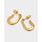 Hera Waterproof Gold Hoop Earrings - image 4
