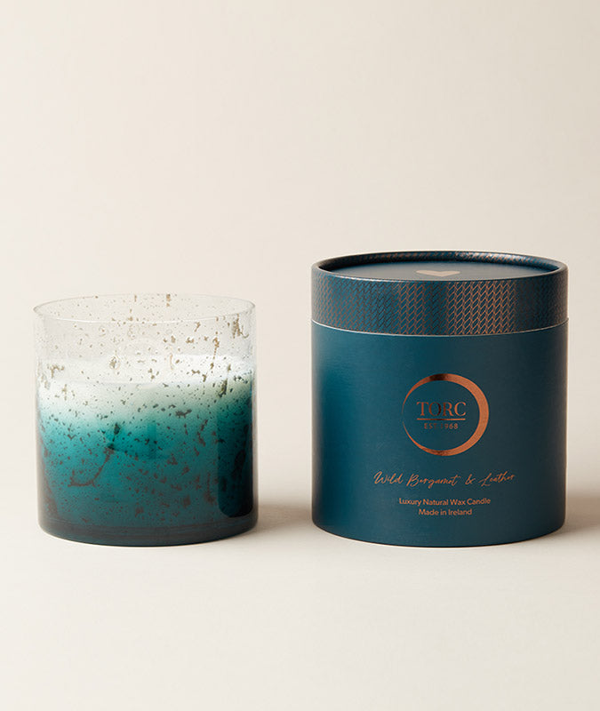 TORC Wild Bergamot & Leather 4-Wick Large Luxury Candle – Irish Premium Candle Gift